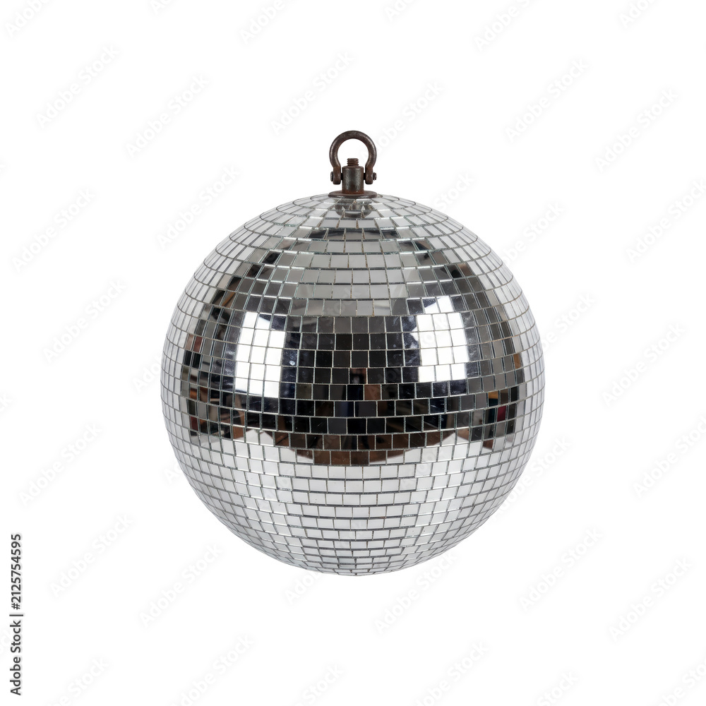 Fototapeta premium Disco ball on white background