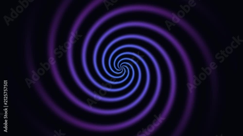 Logarithmic spiral rays seamless loop, light beams rotating from centre abstract background