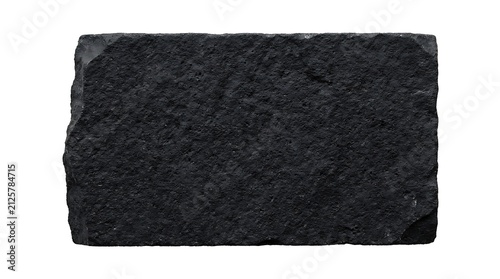 Black slate stone texture on white background