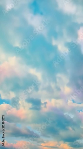 A Tranquil Sky Transformed: A Beautiful Daytime Transition Exhibiting Soft Cloud Patterns and Serenity Captured in Two Frames