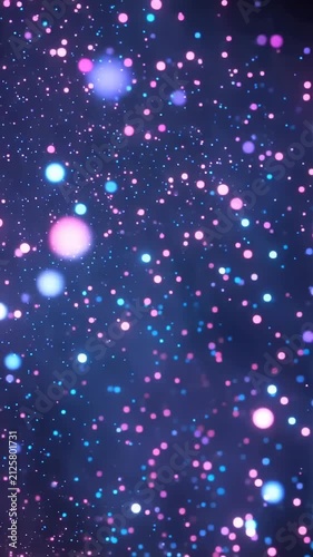 A Stunning Dance of Colorful Bubbles in a Cosmic Galaxy: An Abstract Visualization of Light and Vivid Colors in a Dreamy Background