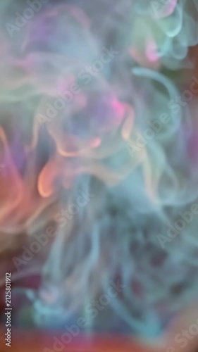 Mesmerizing Smoke Patterns: An Artistic Exploration of Colorful Swirls and Ethereal Effects Captured Over Time