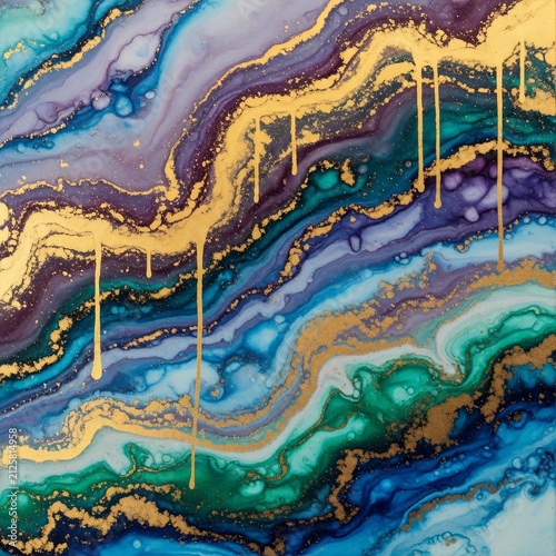 Veil of Azure Dreams, Drenched in Liquid Gold