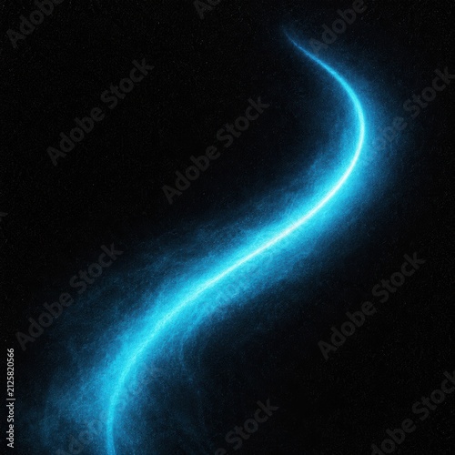 Glowing blue light blur shape on dark grain texture background with noisy effect, abstract poster header cover wallpaper banner backdrop design