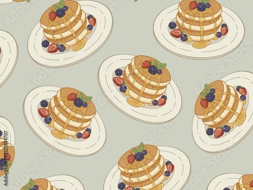 seamless pattern with cakes