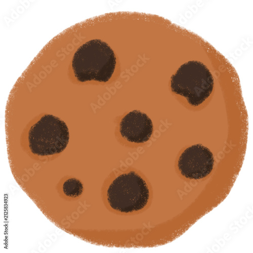 Foto Deliciously baked cookie featuring rich chocolate chips is perfect for satisfyin