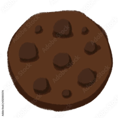Fotografie Delicious homemade chocolate cookie featuring a rich, chewy texture and multiple