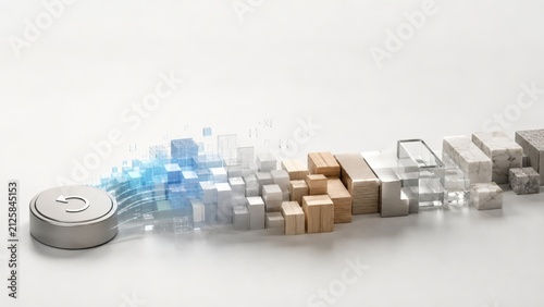 Plakat Undo Button Transforming Digital Geometry into Authentic Reality Business Concept