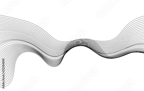 фотографія futuristic Line stripe pattern on white Wavy background