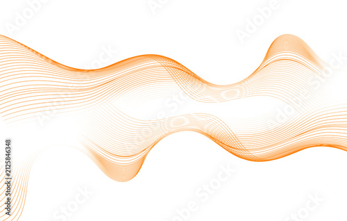 line wavy abstract vector background, minimal round lines futuristic tech background, wavy lines flowing smooth curve gold gradient, technology, science, music