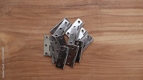 Steel Butt Hinge on Wooden Surface
