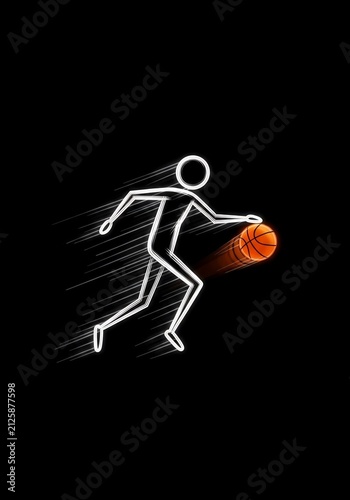 Neon Dribble: The Ghostly Baller's Midnight Run