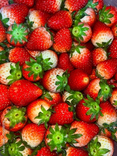 strawberries on the market