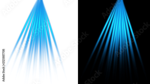 Blue Spotlight Beam Rays Overlay Isolated PNG