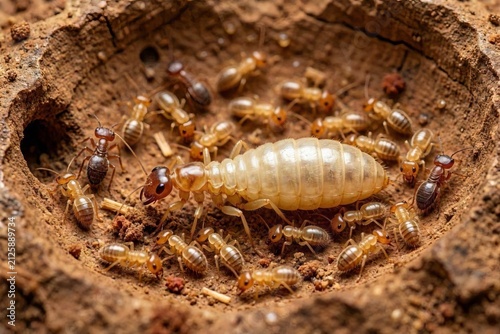 Plakat Queen termite in a burrow