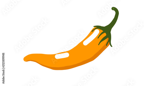 Obraz na płótnie Fresh orange chili pepper vegetable illustration isolated on transparent background, ideal for culinary design, spicy food menus, healthy eating concepts, and vibrant kitchen branding