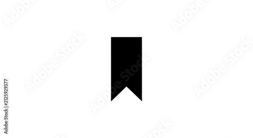 Obraz na płótnie Black bookmark icon on white background.