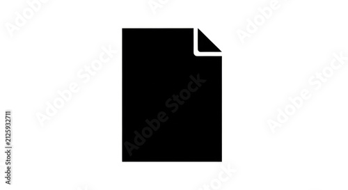 Black paper sheet with folded corner.