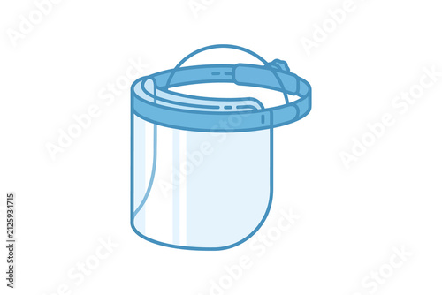 Foto Protective Face Shield Vector Illustration