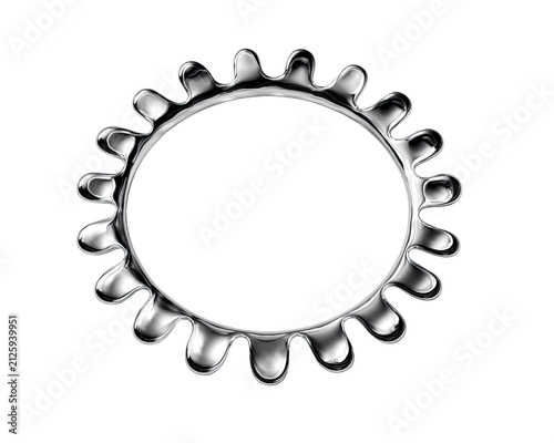 Circular Metallic Splatter Effect: A unique abstract design featuring a metallic ring with outward splatters creating a dynamic, sunburst-like effect, perfect for graphic design elements.