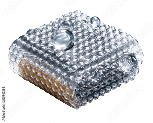 Layered Filtration System: A close-up view reveals a multi-layered filtration medium, possibly for air or water.