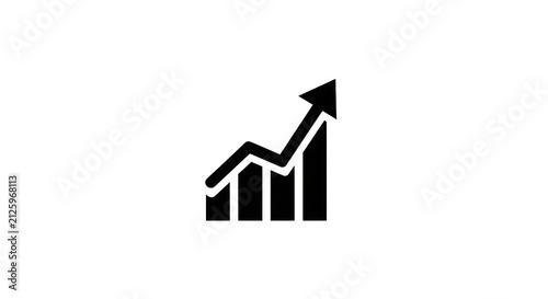 Business Growth Chart with Arrow.