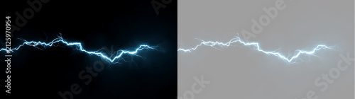 Canvas Print Blue electric lightning bolt overlay effect