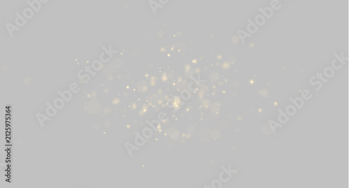Canvas Print Cluster of scattered golden bokeh lights and sparkles on a black background on t