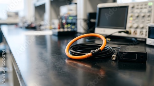rogowski current measurement coil for non intrusive electrical current monitoring and industrial power analysis in engineering laboratory