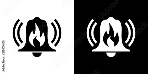 Obraz na płótnie modern simple fire alarm logo vector