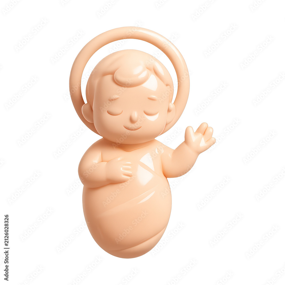 Obraz premium PNG Cute angelic baby illustration