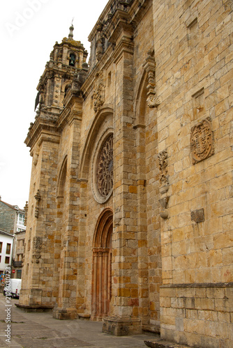 Historic Stone Cathedral Facade with Bell Tower