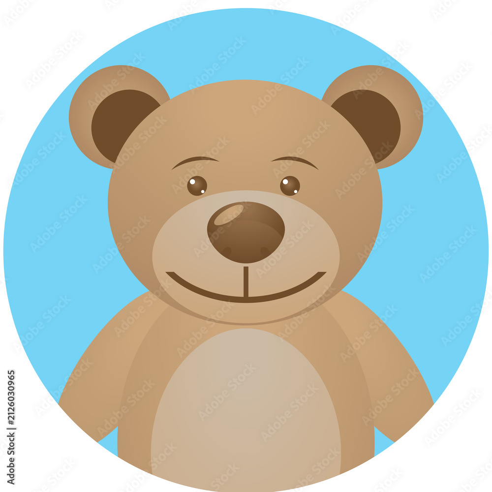 Fototapeta premium Bear teddy icon app mobile