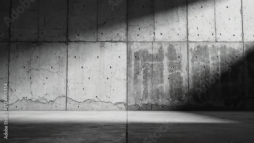 Concrete wall with light and shadow.