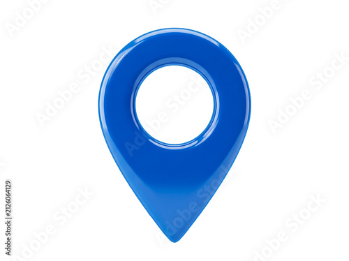 Isolated blue map pin icon