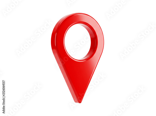 Isolated red map pin icon