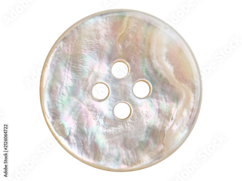 Clean nacre sewing button element