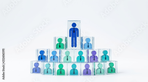 Hierarchy Leadership Structure in Corporate Organization Representing Authority Levels, Management Roles and Organizational Chain of Command