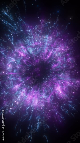 Colorful Galaxy Light Burst Background Loop 4K 3D Animation Overlay