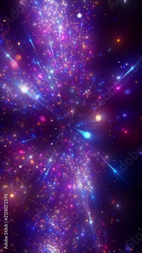 Colorful Galaxy Light Burst Background Loop 4K 3D Animation Overlay