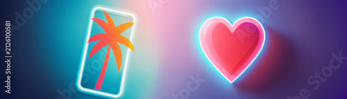 glowing smartphone screen f...