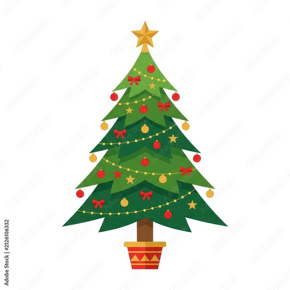 Fototapeta premium Festive Christmas Tree Decoration