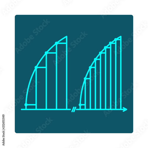 Cuadro en lienzo Riemann Sum Icon – Rectangles Approximating Area Under a Curve