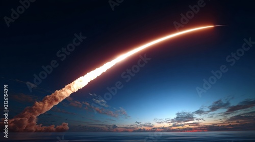 Celestial ventures: a rocket's glorious launch into the darkenin