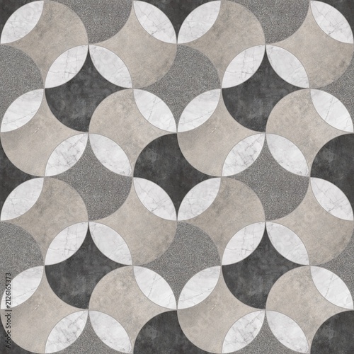 Modern Geometric Seamless Tile Pattern collection with Wood, Marble, and Concrete Textures for Interior Floor and Wall Design. High-resolution seamless geometric tile pattern background 