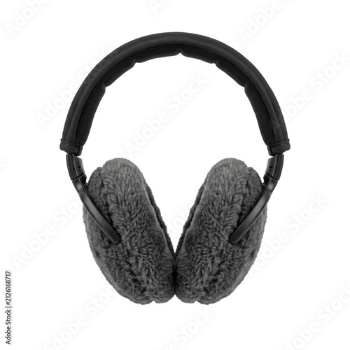 Принти на полотні Cozy grey earmuffs with plush lining for winter warmth and comfort