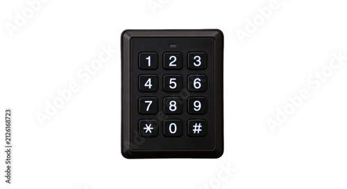 Bild auf Leinwand Black digital keypad with illuminated numbers for access control and security sy