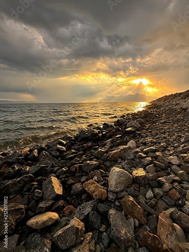 sunset over the sea