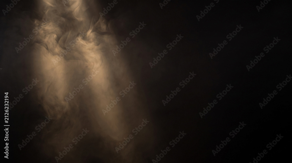 Fototapeta premium Luxury Black Smoke Background - Left Copy Space