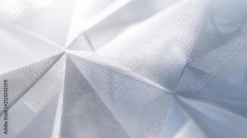 Geometric White Fabric Texture with Sharp Facets